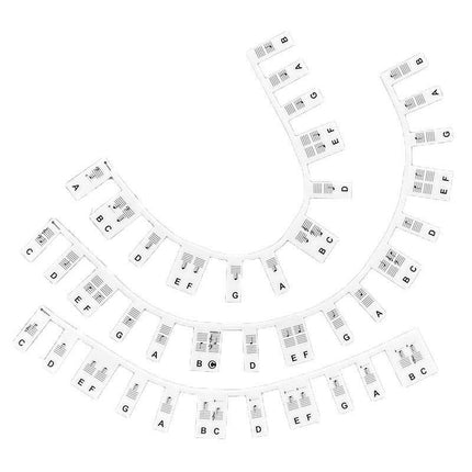 Removable Piano Keyboard Note Labels Reusable Silicone Stickers 88 Keys - Aimall