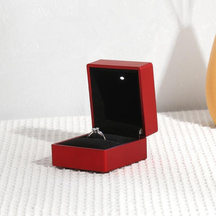 LED Lighted Jewelry Pendant Box Case Jewellery Display Gift Storage - Aimall