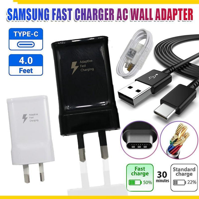 Fast Wall Charger Adapter for Samsung Galaxy S8 S9 S10/ Note 8 9 10 2Colours - Aimall