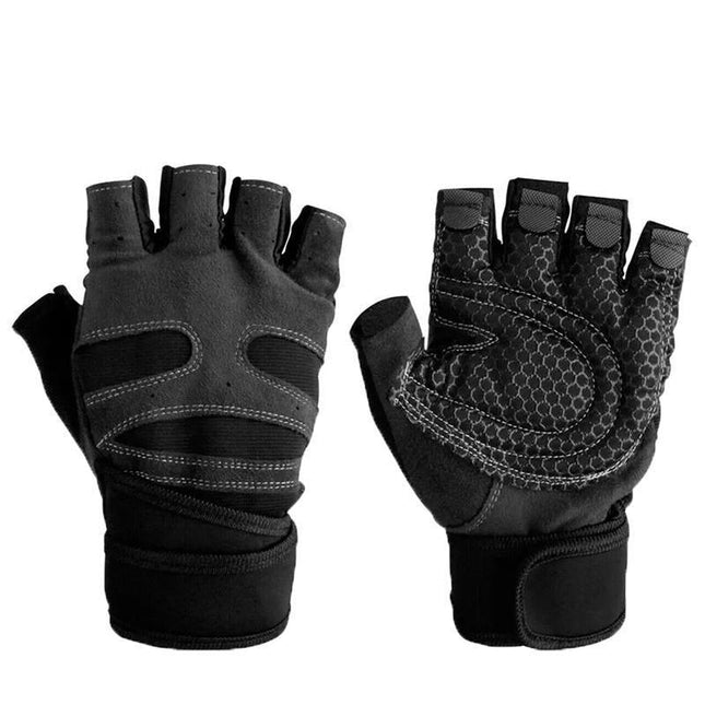 L Size Weight Lifting Gloves Gym Bodybuilding Fitness Workout Cycling Crossfit Men - Aimall