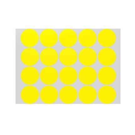 Yellow Assorted Sizes Colour Sticker Dots Adhesive Round Labels Circular Spot Scrapbook - Aimall