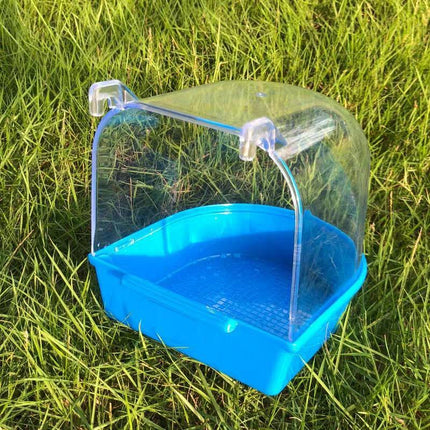 Bird Water Bath Tub For Pet Cage Hanging Bowl Parrot Birdbath Pet Cleaning - Aimall