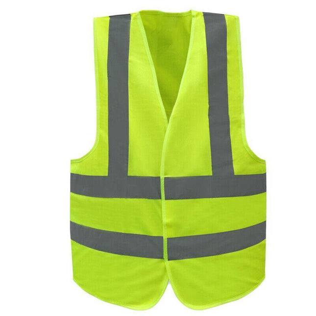 Safety Vest Reflective Tape Yellow Day Workware Night High Visibility - Aimall