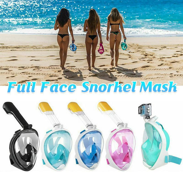 Full Face Diving Seaview Scuba Snorkel Snorkeling Mask Swimming Goggles GoPro L/XL - Aimall