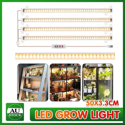 LED Grow Light Tube Strip Full Spectrum Lamp For Indoor Plant Flower Veg Growing - Aimall