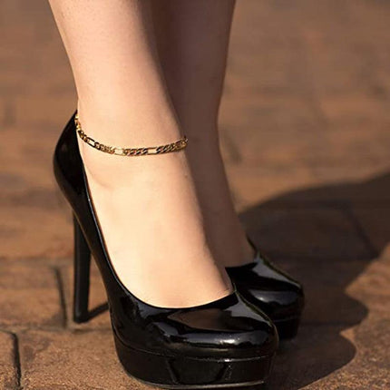 Classic Bohemian 18K Gold Plated Heshe Chain Anklet Foot Jewelry Beach Gift - Aimall