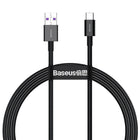 Black Baseus 66W USB to Type-C Fast Charging Cable Lead Wire Cord For Type-C Cable - Aimall