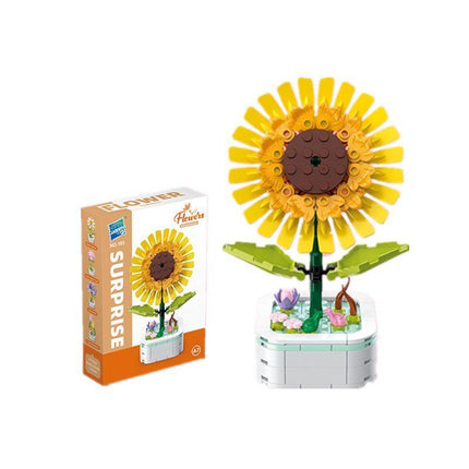 Block Bouquet Plant Building Block Plant Potted Bricks Bouquet 3D Model Toy - Aimall