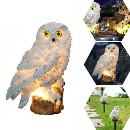Garden Light Waterproof Ornament Lawn Owl Solar Powered LED Novelty Lamp Outdoor - Aimall