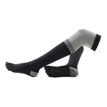 Women Long Massage Pilates Socks Yoga Socks Anti-skid Grip Non Slip Socks Long - Aimall