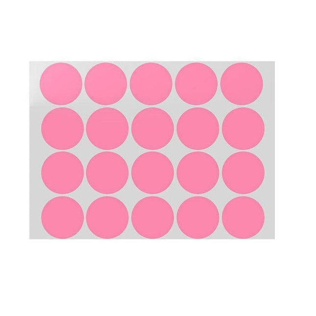 Pink Assorted Sizes Colour Sticker Dots Adhesive Round Labels Circular Spot Scrapbook - Aimall