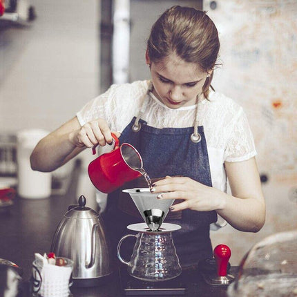 Coffee Tea Cup Drip Filter Mesh Holder Reusable Stainless Steel Pour Over Funnel - Aimall