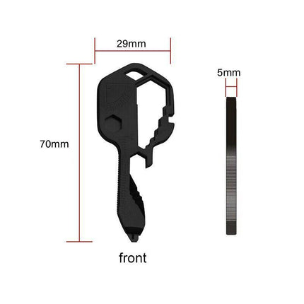 24 in 1 Multi-tool Key Shaped Pocket Keychain Bottle Opener Wrench Ruler Tools - Aimall