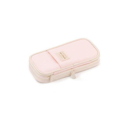 Zipper Pencil Case Pen Bag Organizer School Office Cosmetic Stationery Storage - Aimall