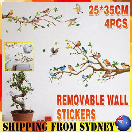 130*65CM Removable Wall Stickers Birds on Tree Branch Wall Decor Decal Home - Aimall