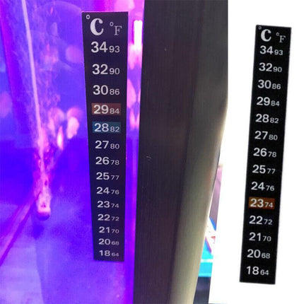 UPTO 10x Aquarium Thermometer Fish Tank Sticker Temperature Strip Dual Scale HOT - Aimall