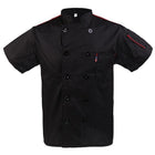Black Unisex Mesh Sleeve Chef Coat Jacket Restaurant Hotel Cook Short Uniform - Aimall