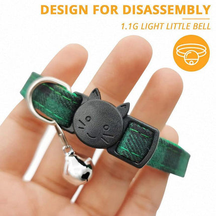 Cat Collar Reflective with Safety Release Breakaway Buckle Kitten Puppy Pet Bell - Aimall