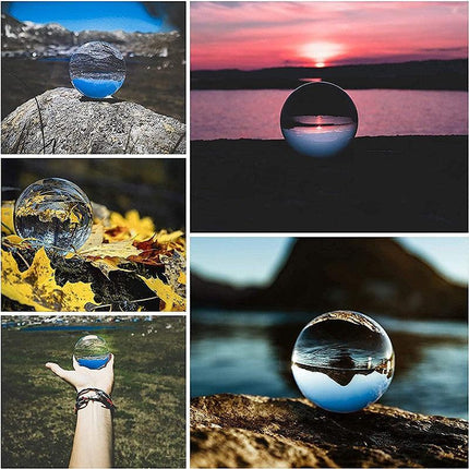 80mm Clear Glass Crystal Healing Ball Photography Lens Ball Sphere Decoration - Aimall