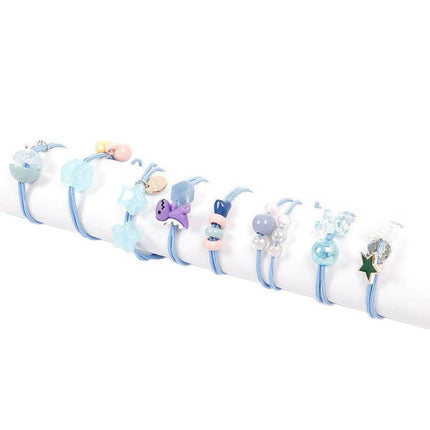 8PCS Baby Kids Girl Hair Bands Elastic Rope Ties Ponytail Holders Accessories - Aimall