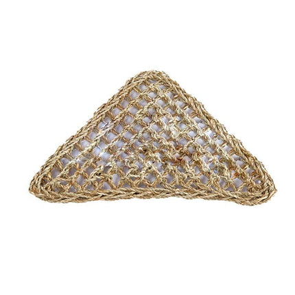 Natural straw reptile bed hammock for basking.