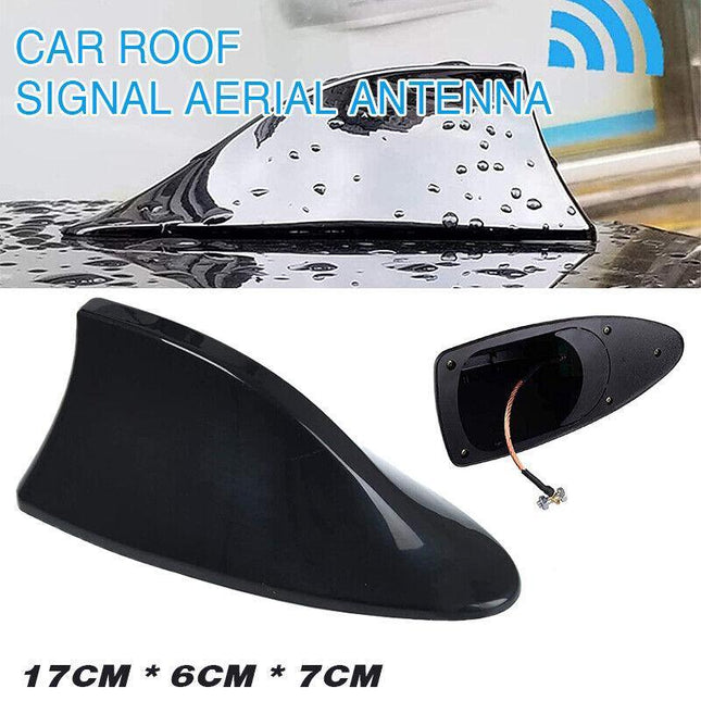 Universal Auto Car Roof Radio AM/ FM Signal Shark Fin Aerial Antenna Black AUS - Aimall