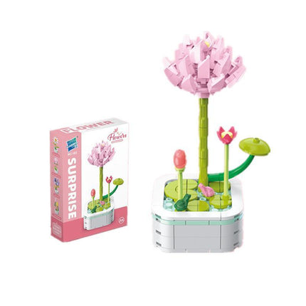 Block Bouquet Plant Building Block Plant Potted Bricks Bouquet 3D Model Toy - Aimall