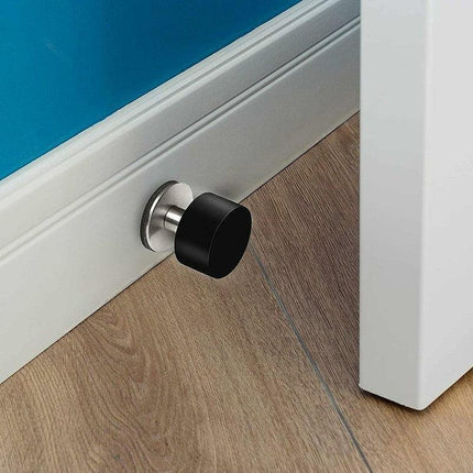 Non Punch Door Stopper Self Adhesive Heavy Duty Stainless Steel Rubber Stopper - Aimall