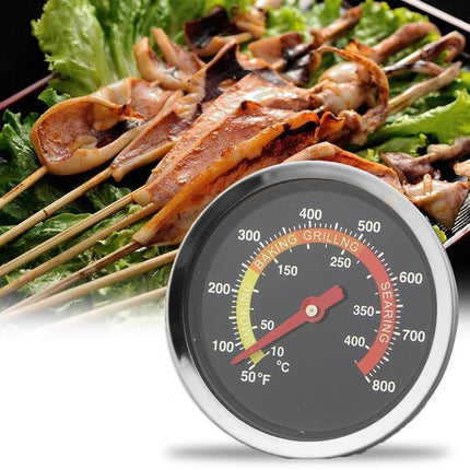 10-400℃ Barbecue Thermometer Gauge Stainless BBQ Smoker Grill Temperature - Aimall