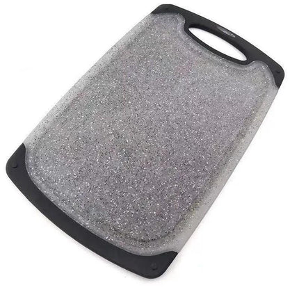 Plastic Chopping Board Cutting Boards Set for Kitchen Juice Groove Black Marble - Aimall