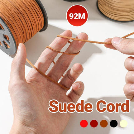 92M Leather Beading String Buckskin Rope Braid Gift Box Decoration Stock - Aimall