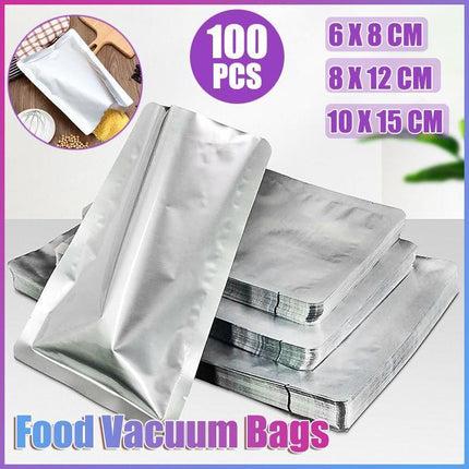 100PCS Mylar Food Vacuum Bags Pouch Foil Aluminum Storage Bags Heat Seal Food - Aimall