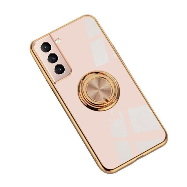 Pink Magnetic Shockproof Ring Holder Case Cover For Samsung S22 Ultra S22Plus Note 20 - Aimall