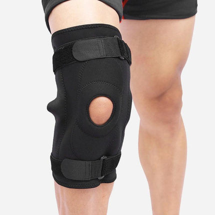 Adjustable Double Metal and Hinged Knee Brace Support Protection Arthritis Sport - Aimall