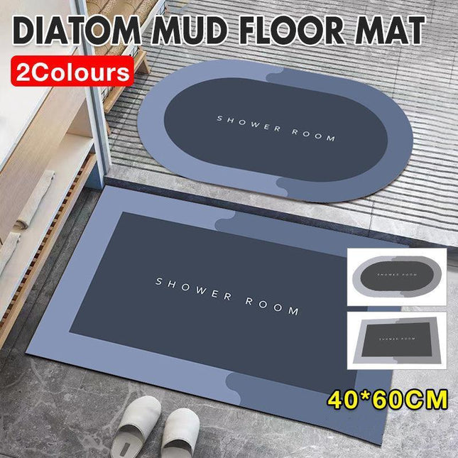 40*60CM Super Absorbent Floor Mat Soft Quick-Drying Non-Slip Diatom Mud Bath - Aimall