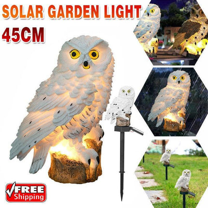 Garden Light Waterproof Ornament Lawn Owl Solar Powered LED Novelty Lamp Outdoor - Aimall