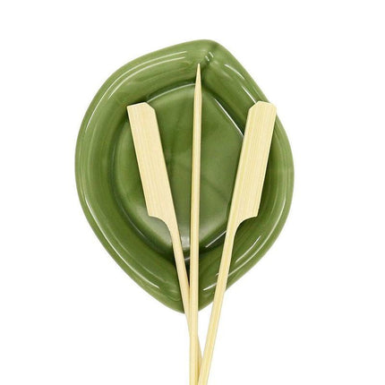 Bamboo Wooden Catering Paddle Skewers Disposable Finger Food Cocktail BBQ - Aimall