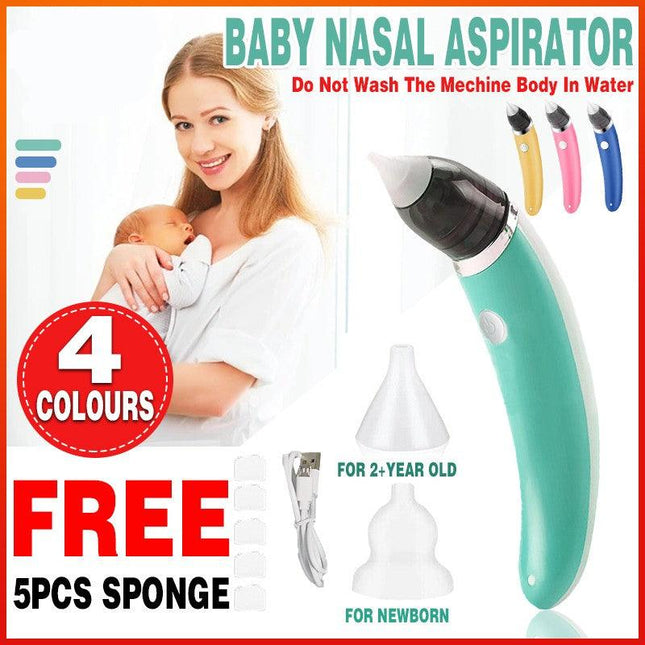 Electric Baby Nasal Aspirator in multiple colors - nose cleaner for newborns