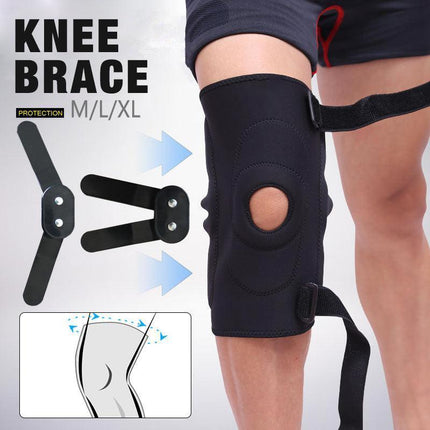 Adjustable Double Metal and Hinged Knee Brace Support Protection Arthritis Sport - Aimall