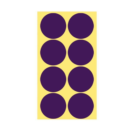8/13/25/50mm Colour Sticker Dots Adhesive Round Labels Circular Scrapbooking Purple - Aimall