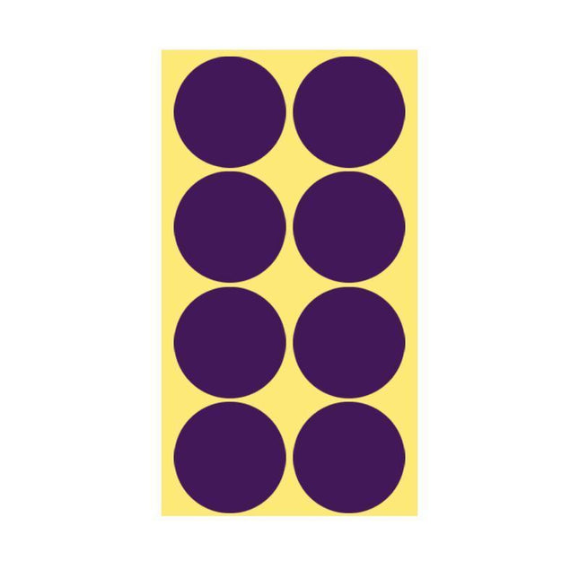 8/13/25/50mm Colour Sticker Dots Adhesive Round Labels Circular Scrapbooking Purple - Aimall