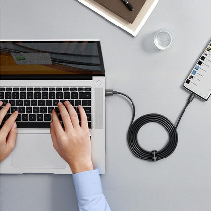 Black Baseus 66W USB to Type-C Fast Charging Cable Lead Wire Cord For Type-C Cable - Aimall