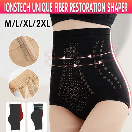 Ionstech Unique Fiber Restoration Shaper Graphene Honeycomb Tummy Control High Black - Aimall