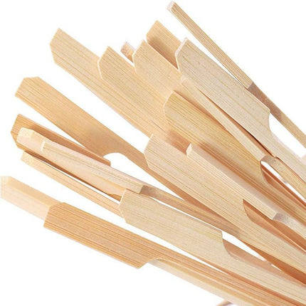 Bamboo Wooden Catering Paddle Skewers Disposable Finger Food Cocktail BBQ - Aimall