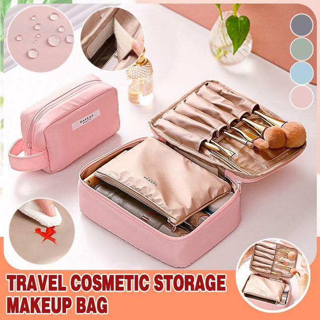Travel Cosmetic Storage Makeup Bag Toiletry Wash Organizer Waterproof Portable L Size - Aimall