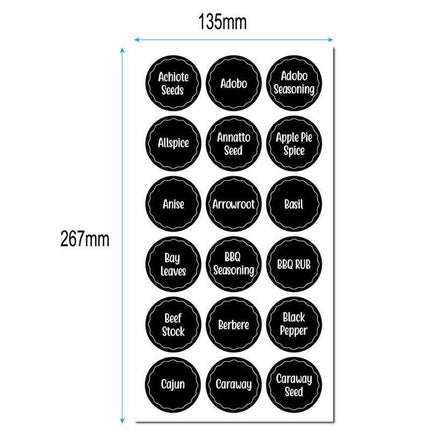 144PCS Spice Herb Storage Jar Labels Pantry Stickers Decals High Quality Durable - Aimall