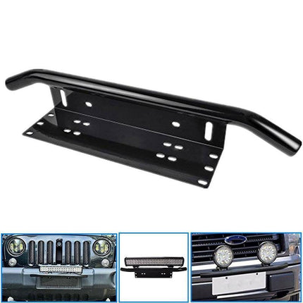 23" Number Plate Bullbar Frame For Driving Light Bar Mount Mounting Bracket - Aimall