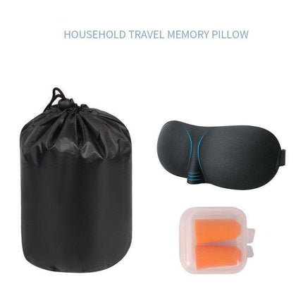 Memory Foam U-shaped Travel Pillow Neck Support Rebound Pad Sleeping Headrest - Aimall