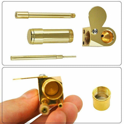 Solid Brass Tobacco Smoking Pipe Brass Chamber Bowl Hand Proto Pipes Hot - Aimall