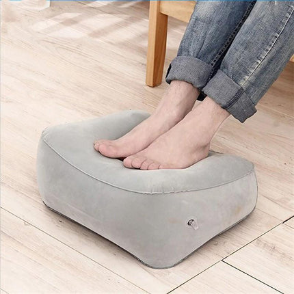 Travel Inflatable Foot Rest Air Pillow Cushion Office Home Leg Footrest Relax - Aimall